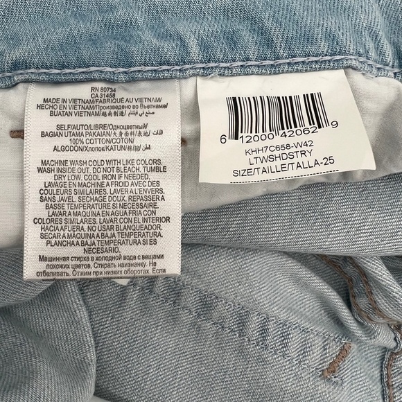 BCBGeneration Distressed Cut Off Jean Shorts Size 25 Women’s - Picture 5 of 6